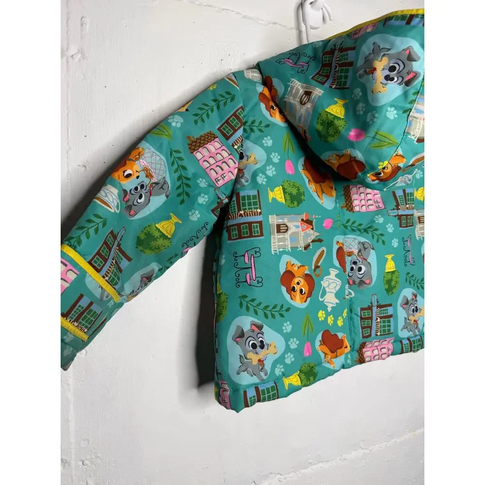 Disney Zip up Hoodie / Jacket Lady and The Tramp Girl's Size 3 Green